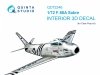 Quinta Studio QD72246 F-86A Sabre 3D-Printed & coloured Interior on decal paper (ClearProp) 1/72